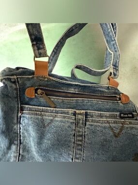 Y2K Vintage Denim Shoulder Bag | Multi-Pocket Utility
